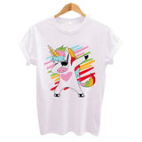 Funny Unicorn Print Women t shirt