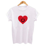 Switch symbol Love Print Women t shirt